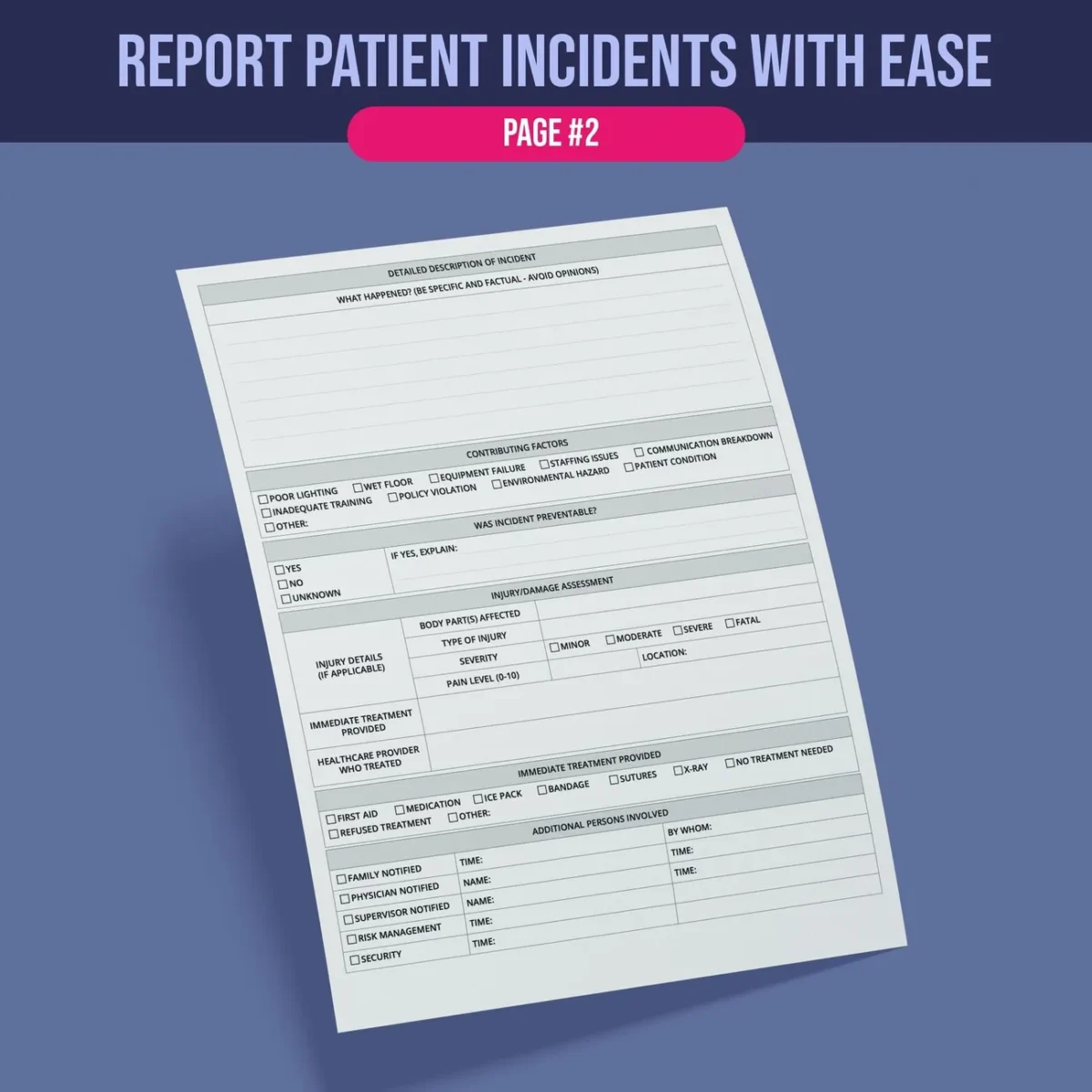 Healthcare Incident/Accident Report Form - Image 3